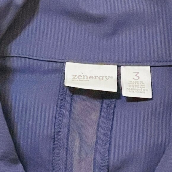Chico's Zenergy Neema Bundle of 2 Vests Navy Shadow Stripe & Beige Printed XL - Picture 12 of 16